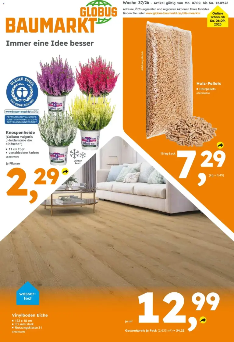 Globus Baumarkt Prospekt Dietzenbach ab 07.09.2026