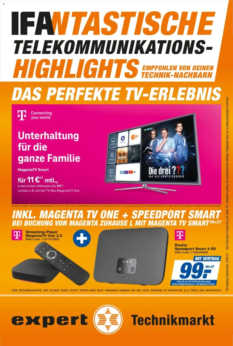 Expert Telekommunikations-Highlights im September ab 01.09.2026