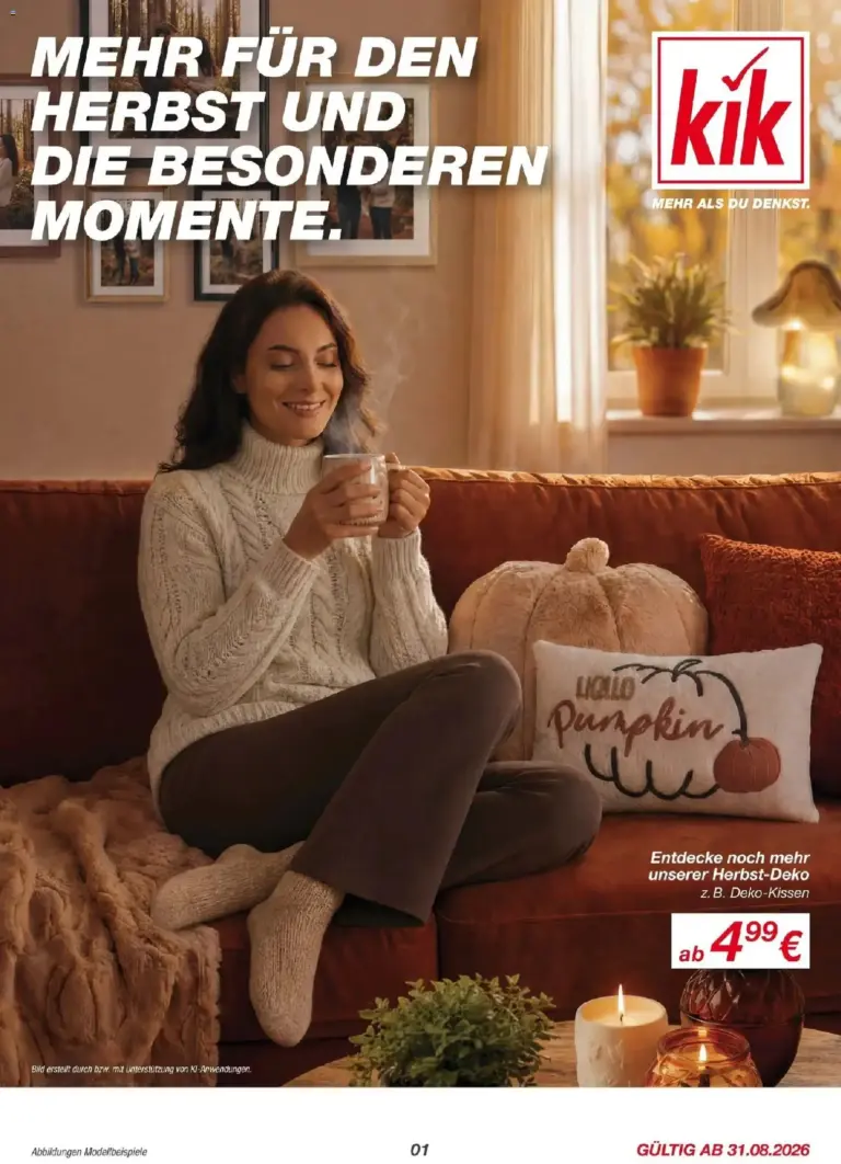 Kik - KiK: Mehr für den Herbst und die besonderen Momente ab 28.08.2026