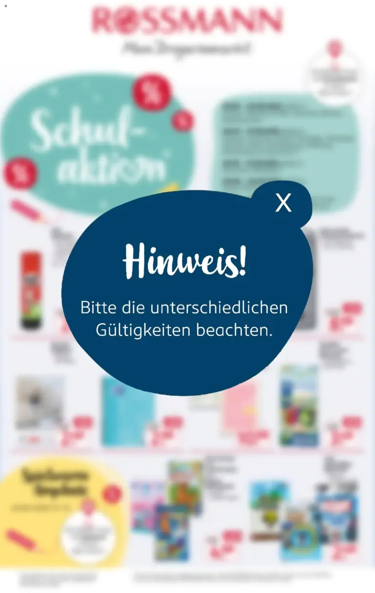 Rossmann Schulaktion ab 29.06.2026