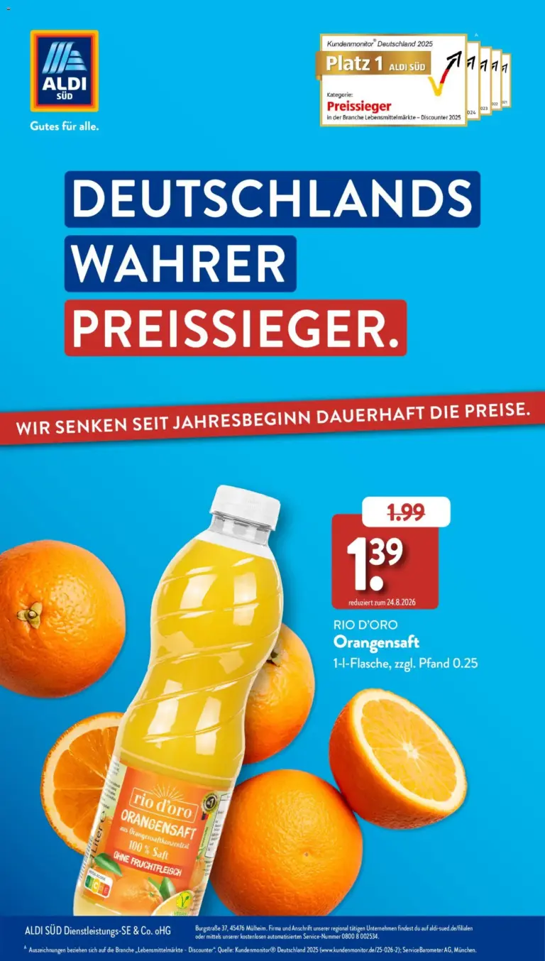 Aldi Süd Sonderprospekt ab 01.09.2026