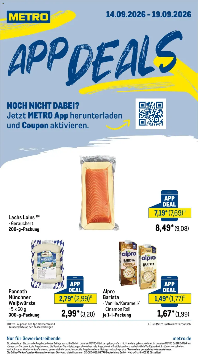Metro App Deals ab 14.09.2026