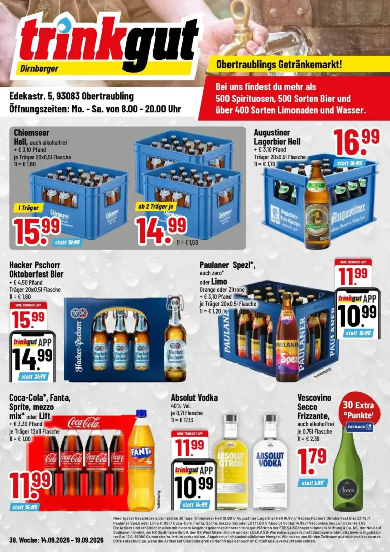 Trinkgut - trinkgut: Wochenangebote ab 14.09.2026
