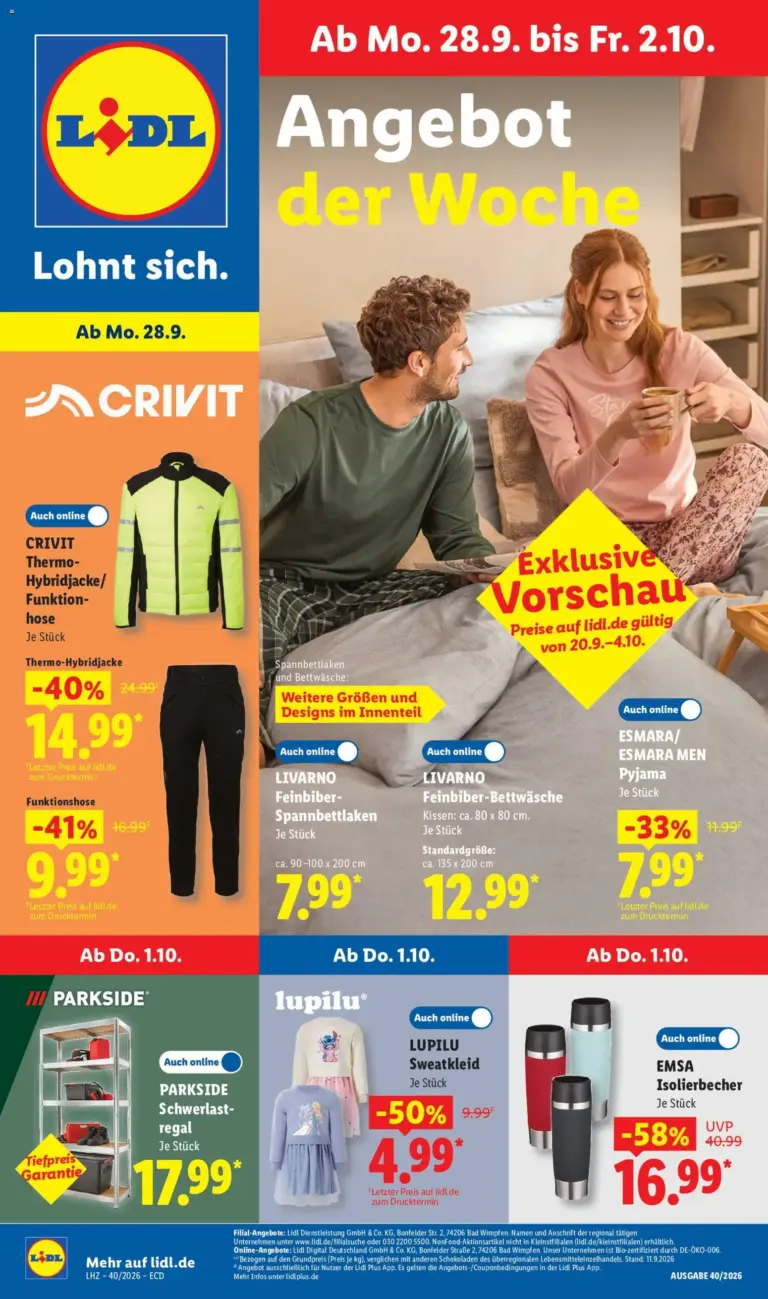 Lidl Prospekt ab 28.09.2026
