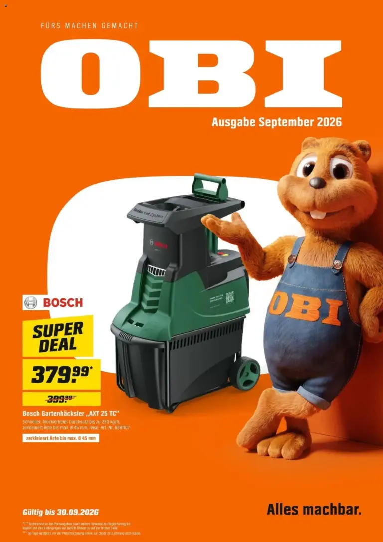 Obi Prospekt Rüsselsheim ab 01.09.2026