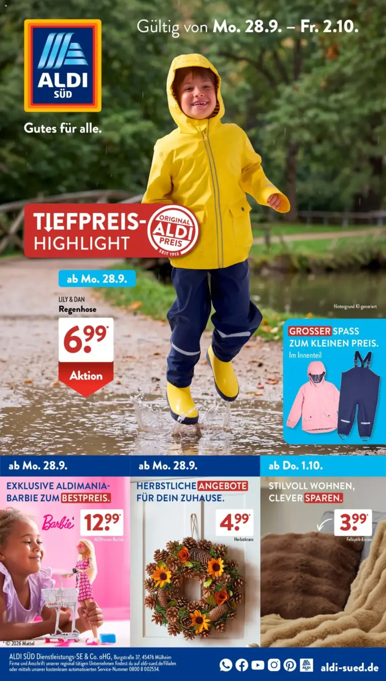Aldi Süd Prospekt ab 28.09.2026