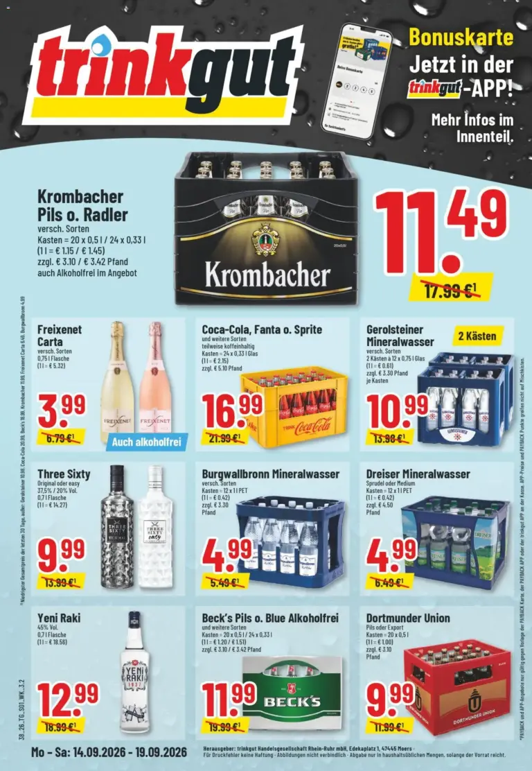 Trinkgut Prospekt ab 14.09.2026