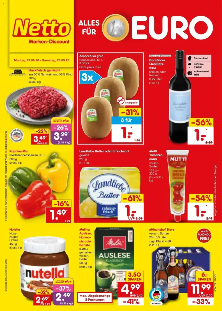 Netto Marken-Discount Prospekt Nürnberg ab 21.09.2026