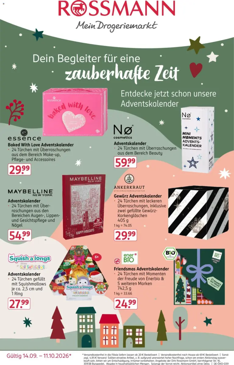 Rossmann Adventskalender ab 14.09.2026