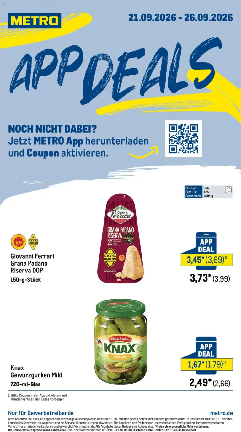Metro App Deals ab 21.09.2026