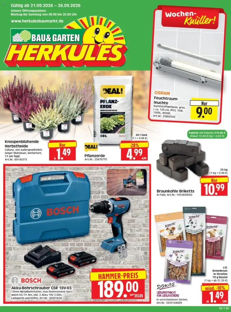 HERKULES Bau & Garten ab 21.09.2026