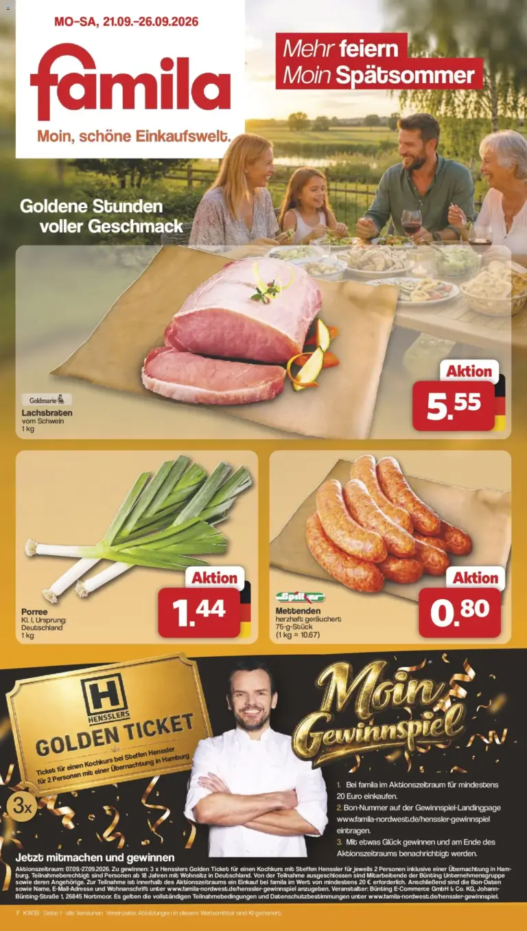 Famila Nordwest Sonderangebote ab 21.09.2026