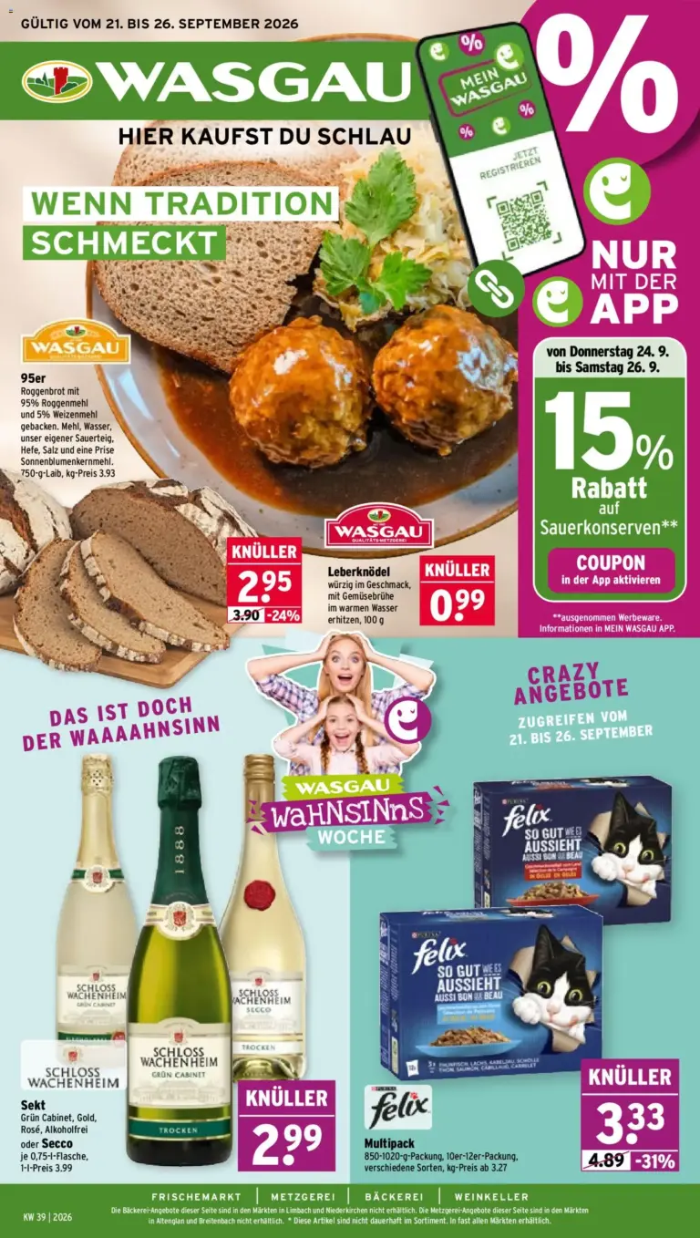 Wasgau Prospekt ab 21.09.2026