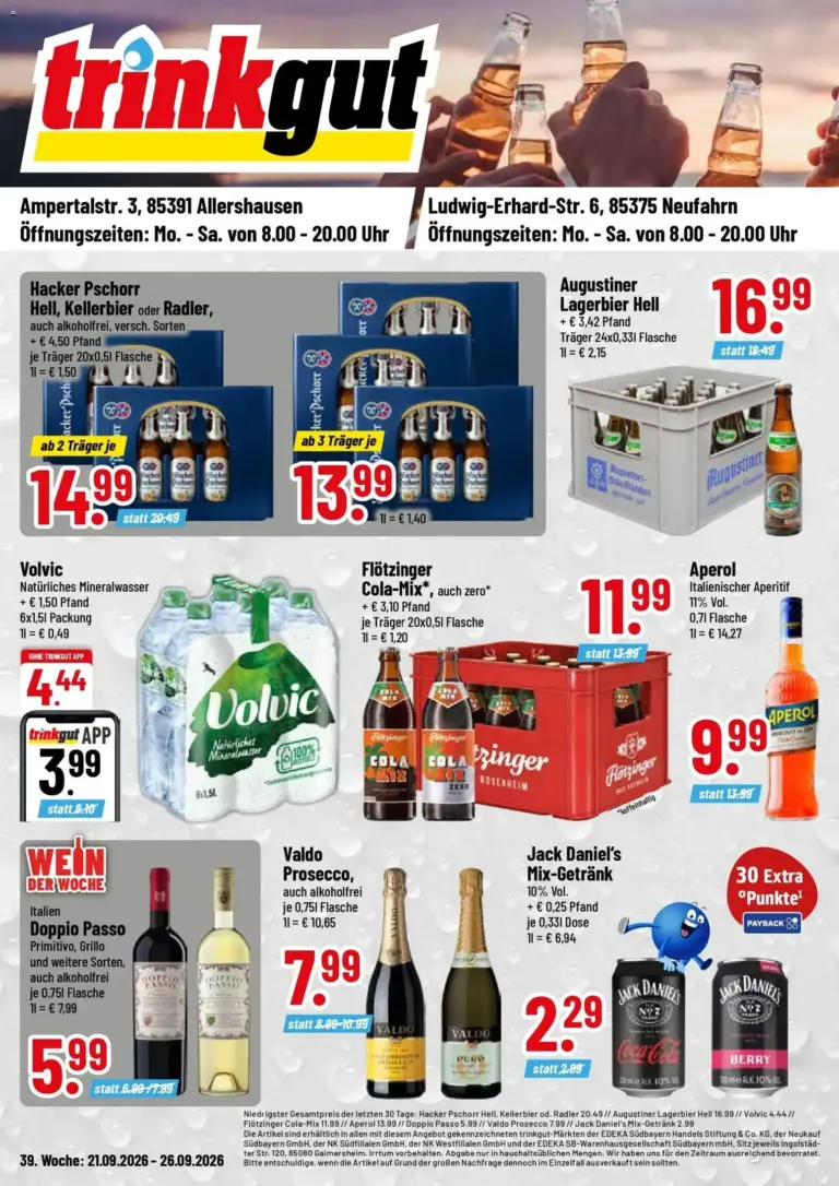 Trinkgut Prospekt Allershausen ab 21.09.2026