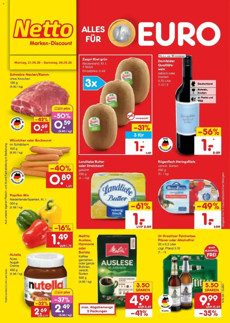 Netto Marken-Discount Prospekt Augustusburg ab 21.09.2026