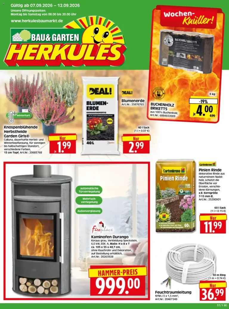 HERKULES Bau & Garten ab 07.09.2026