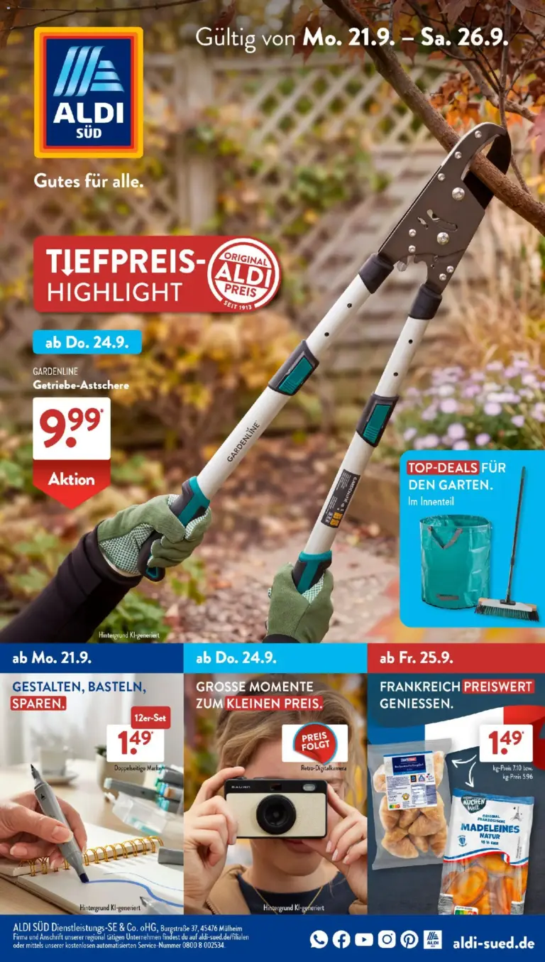 Aldi Süd Prospekt ab 21.09.2026