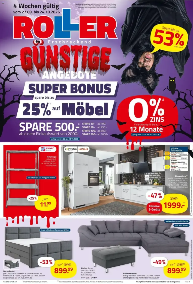Roller Prospekt vom 27.09.2026 bis 24.10.2026