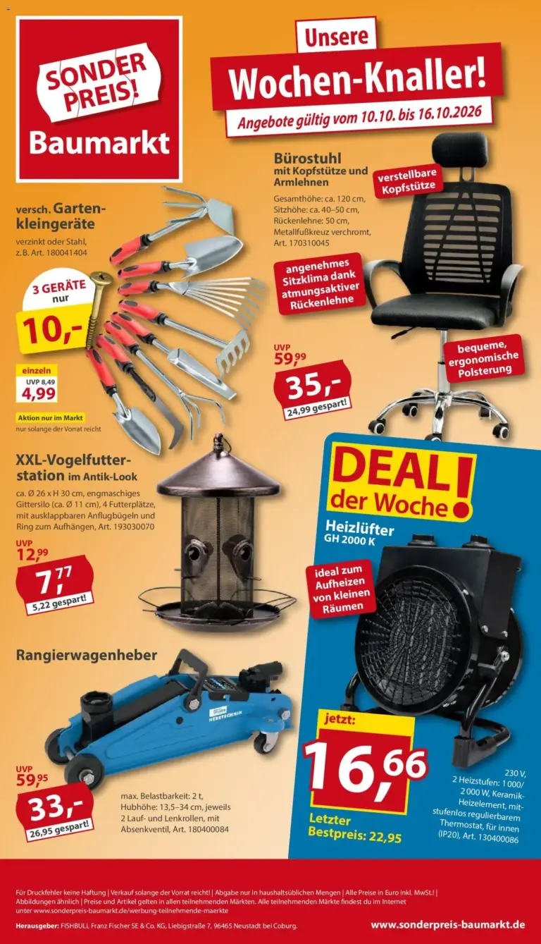 Sonderpreis Baumarkt Prospekt vom 10.10.2026 bis 16.10.2026
