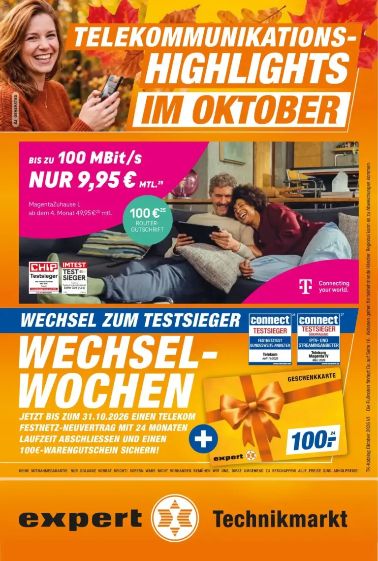 Expert Telekommunikations-Highlights im Oktober vom 01.10.2026 bis 31.10.2026