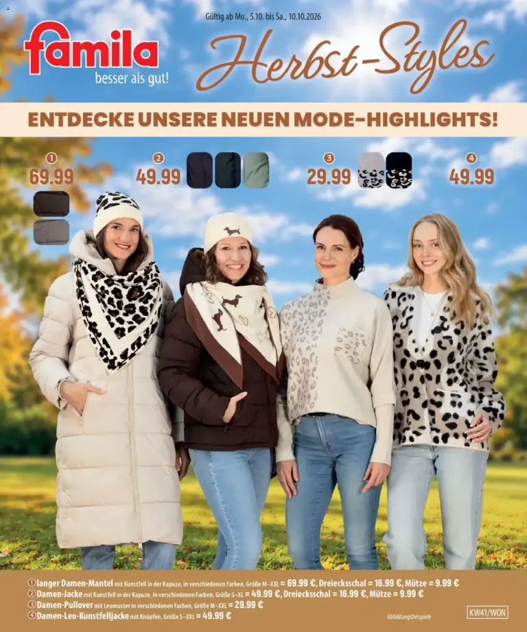 Famila Herbst-Styles vom 05.10.2026 bis 10.10.2026