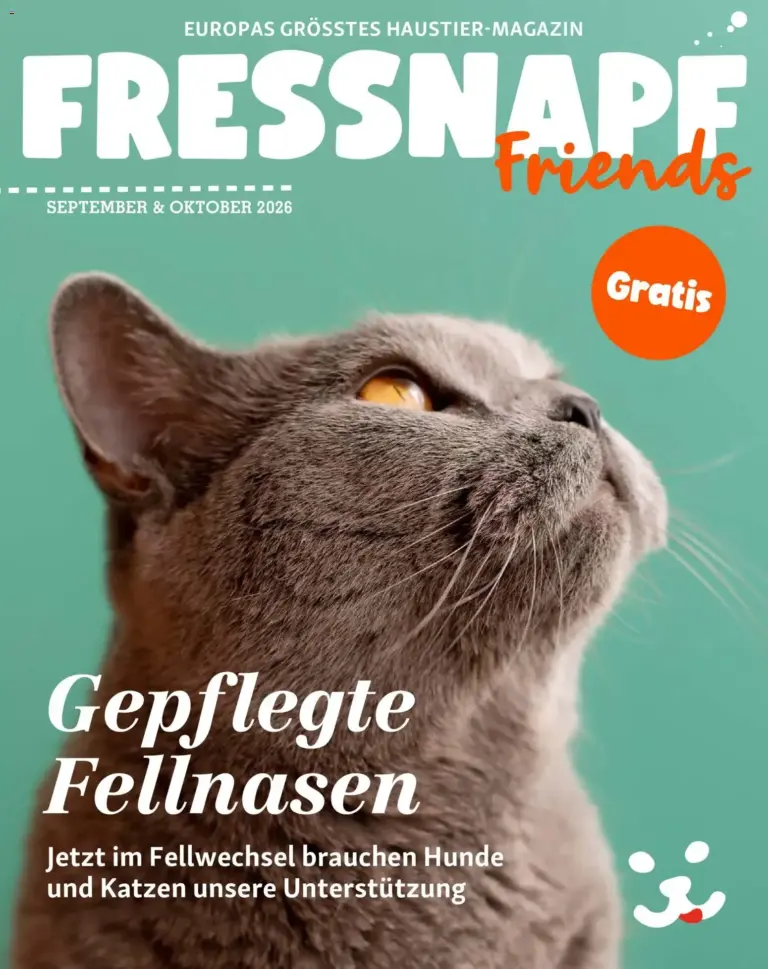 Fressnapf Friends Magazin vom 01.09.2026 bis 31.10.2026