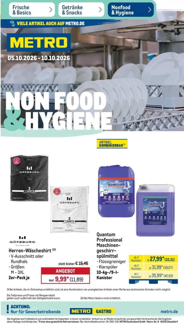 Metro NonFood vom 05.10.2026 bis 10.10.2026