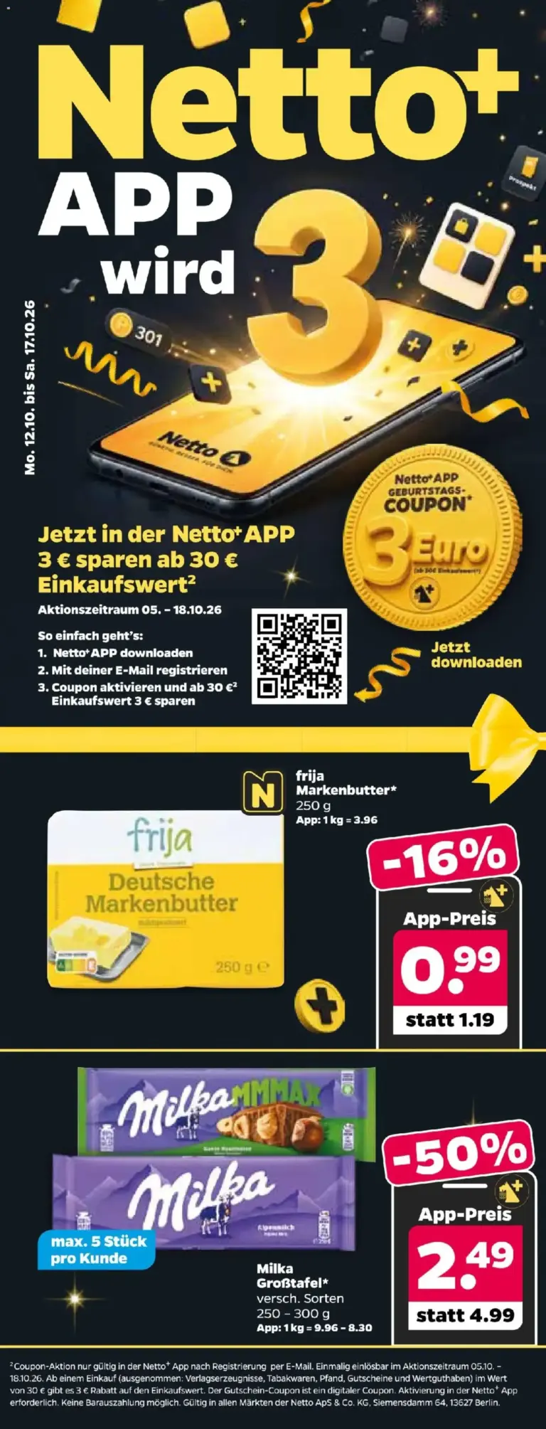 Netto App vom 12.10.2026 bis 17.10.2026