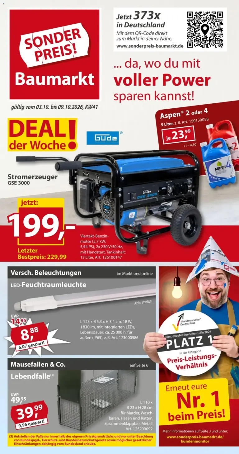 Sonderpreis Baumarkt Prospekt vom 03.10.2026 bis 09.10.2026