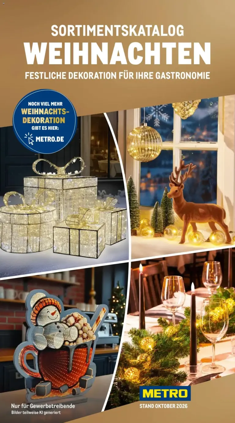 Metro Sortimentskatalog Weihnachten vom 01.10.2026 bis 24.12.2026