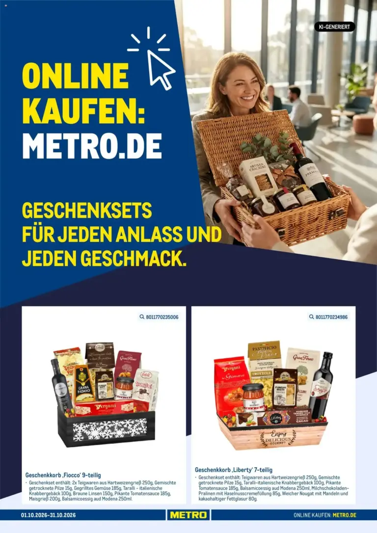 Metro Online Geschenksets für jeden Anlass vom 02.10.2026 bis 31.12.2026