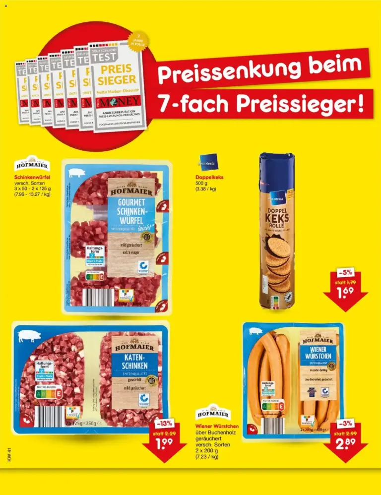 Netto Marken-Discount Preissenkung auf Dauer vom 08.10.2026 bis 14.10.2026