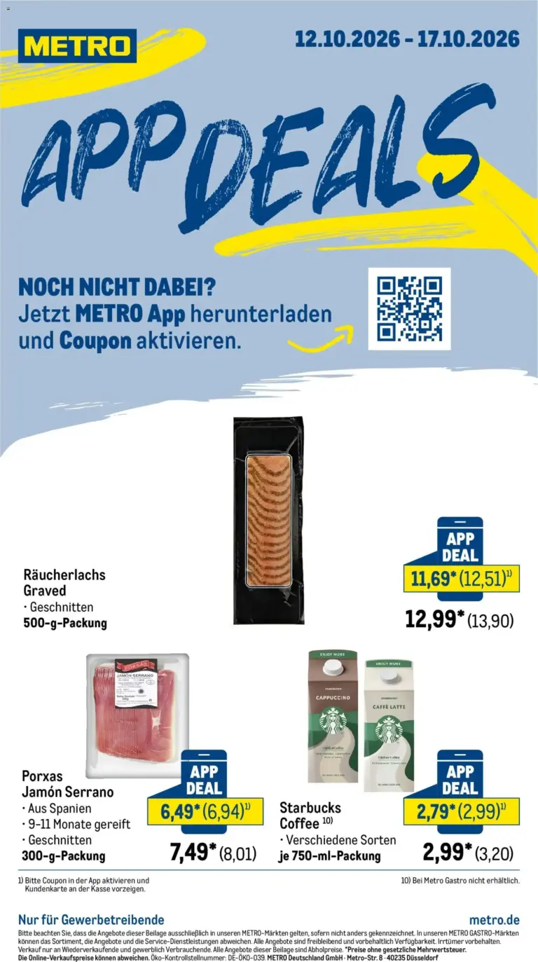 Metro App Deals vom 12.10.2026 bis 17.10.2026