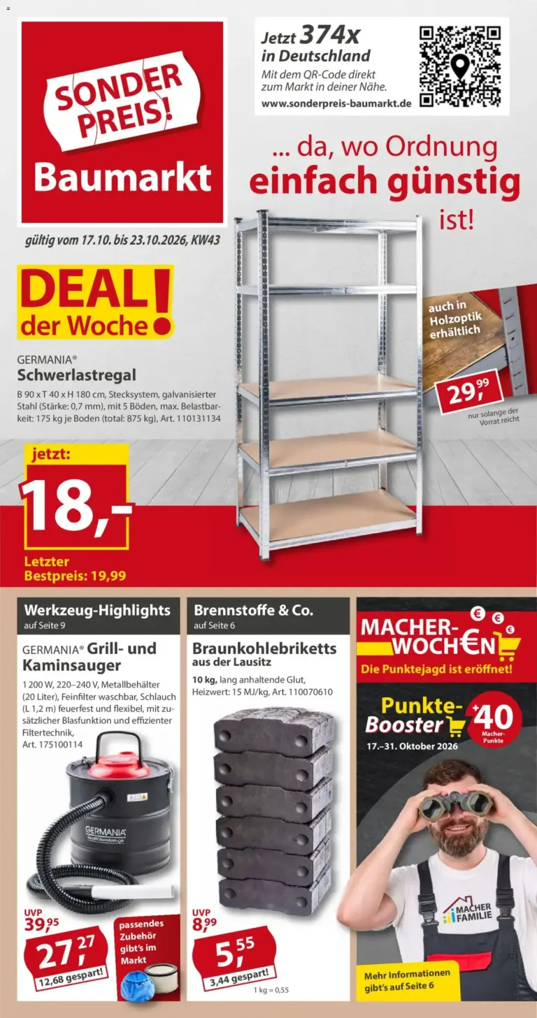 Sonderpreis Baumarkt Prospekt vom 17.10.2026 bis 23.10.2026