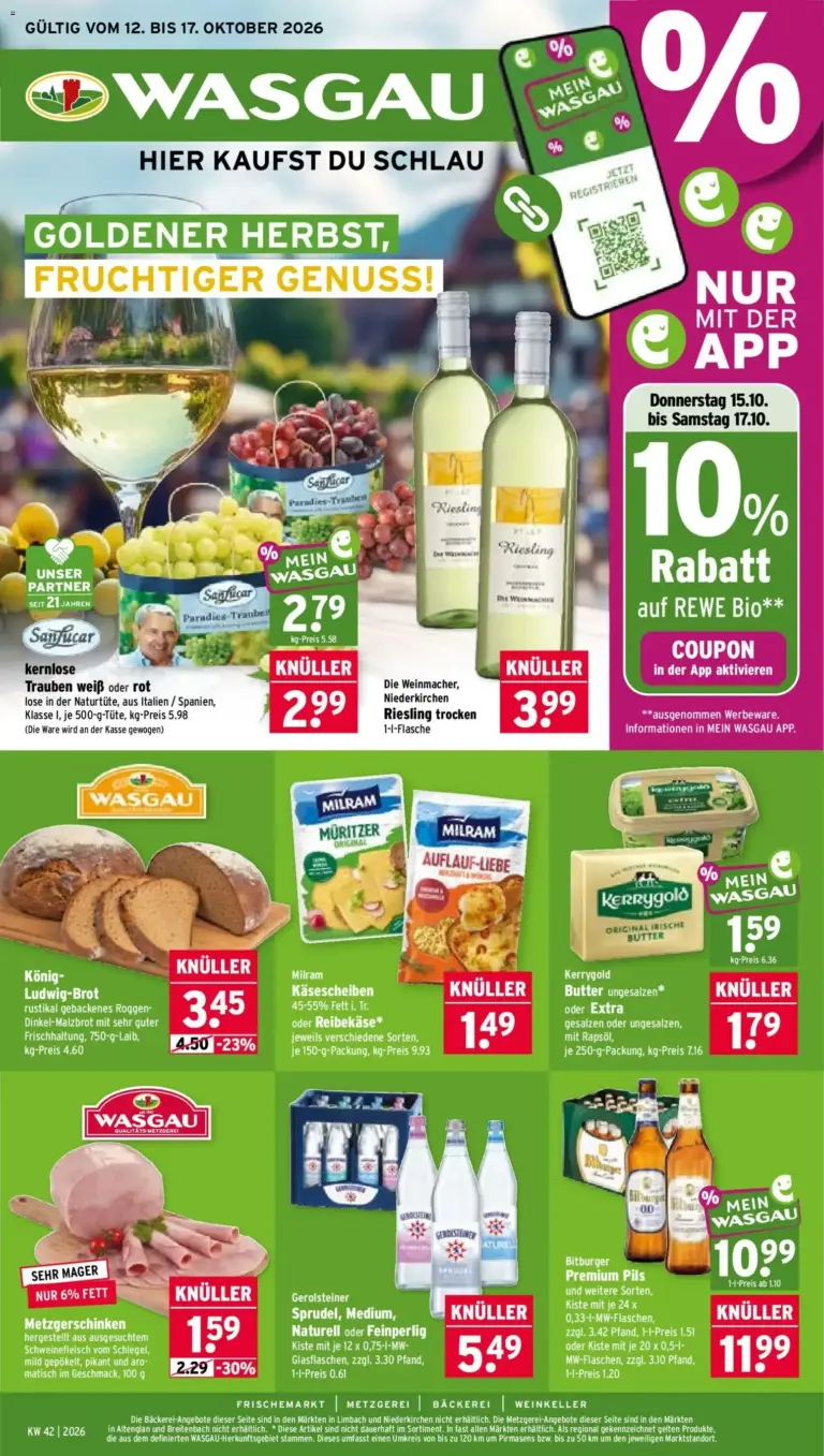 Wasgau Prospekt vom 12.10.2026 bis 17.10.2026