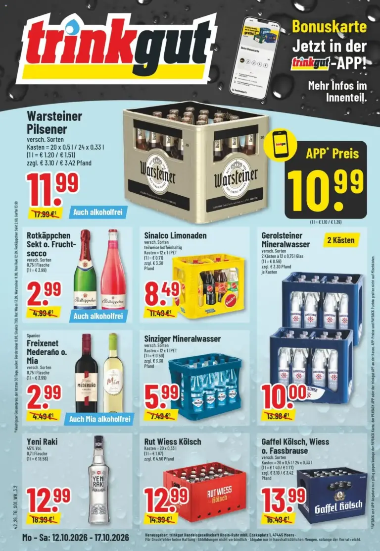 Trinkgut Prospekt online vom 12.10.2026 bis 17.10.2026