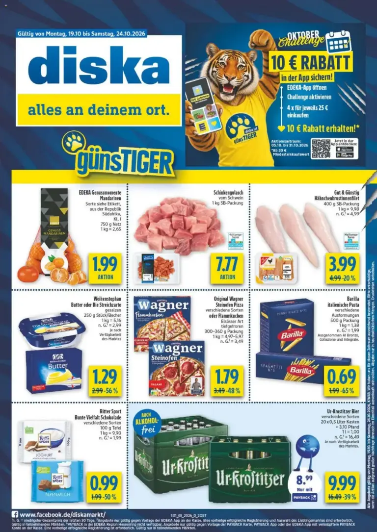 Diska Prospekt vom 19.10.2026 bis 24.10.2026