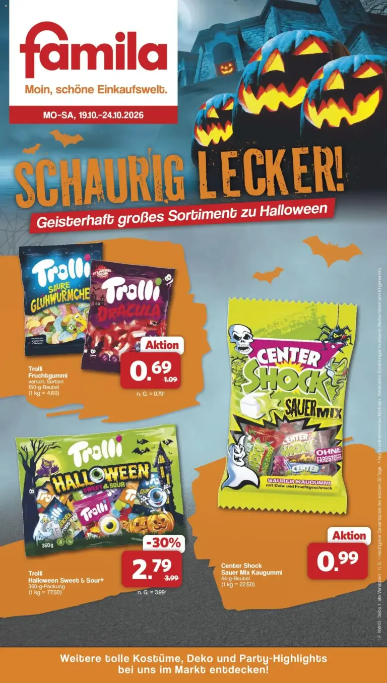 Famila Nordwest Halloween-Sonderangebote vom 19.10.2026 bis 24.10.2026