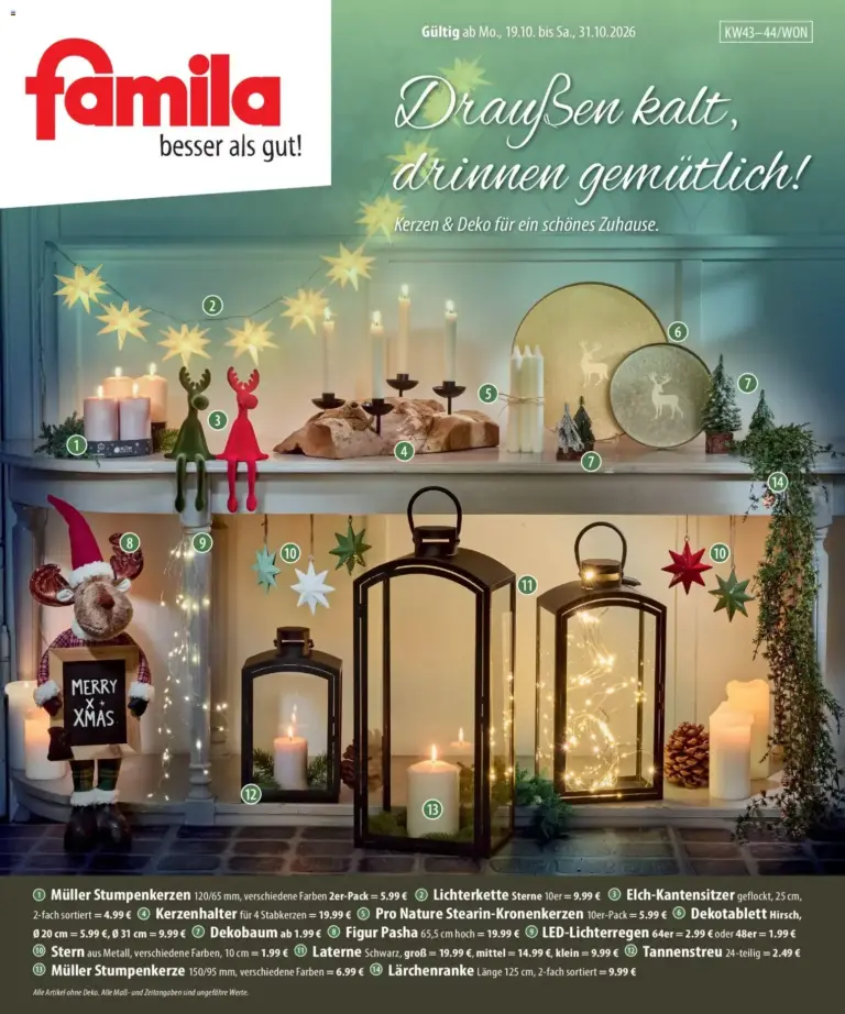 Famila Kerzen & Deko vom 19.10.2026 bis 31.10.2026
