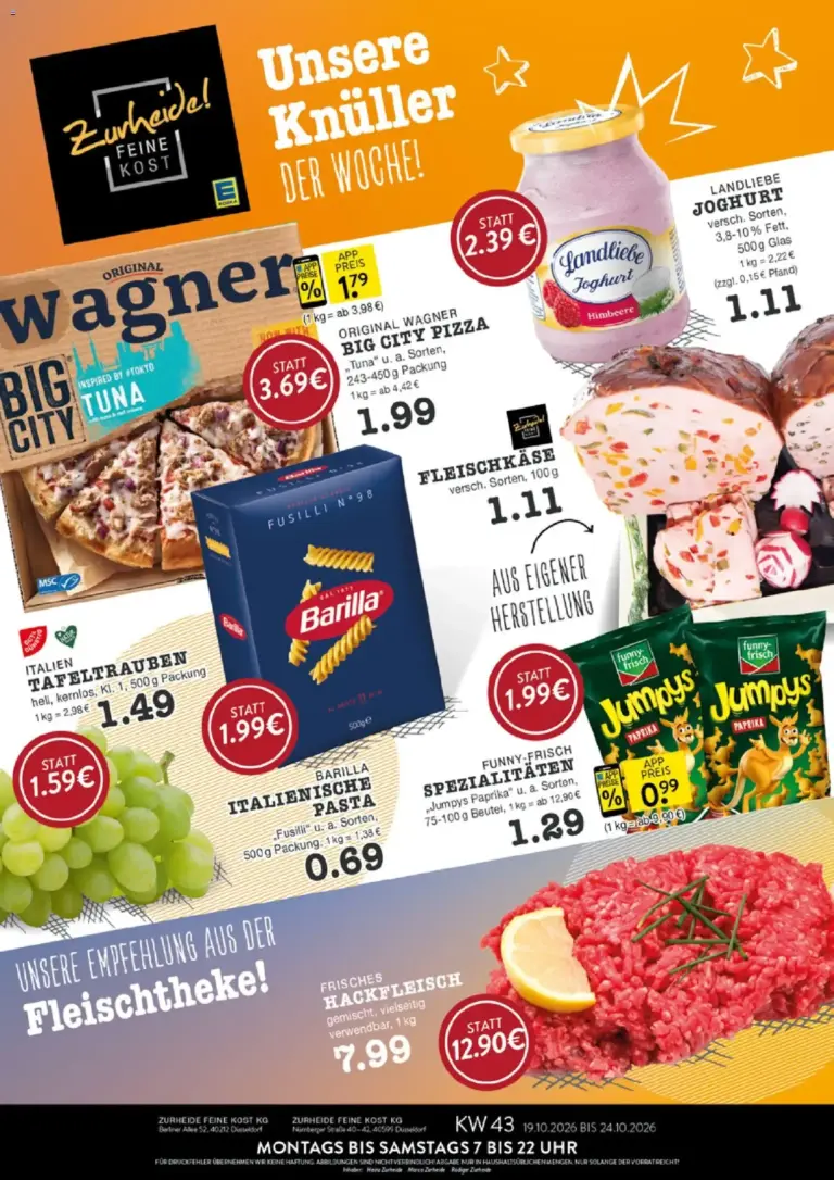 Edeka Zurheide Prospekt vom 19.10.2026 bis 24.10.2026