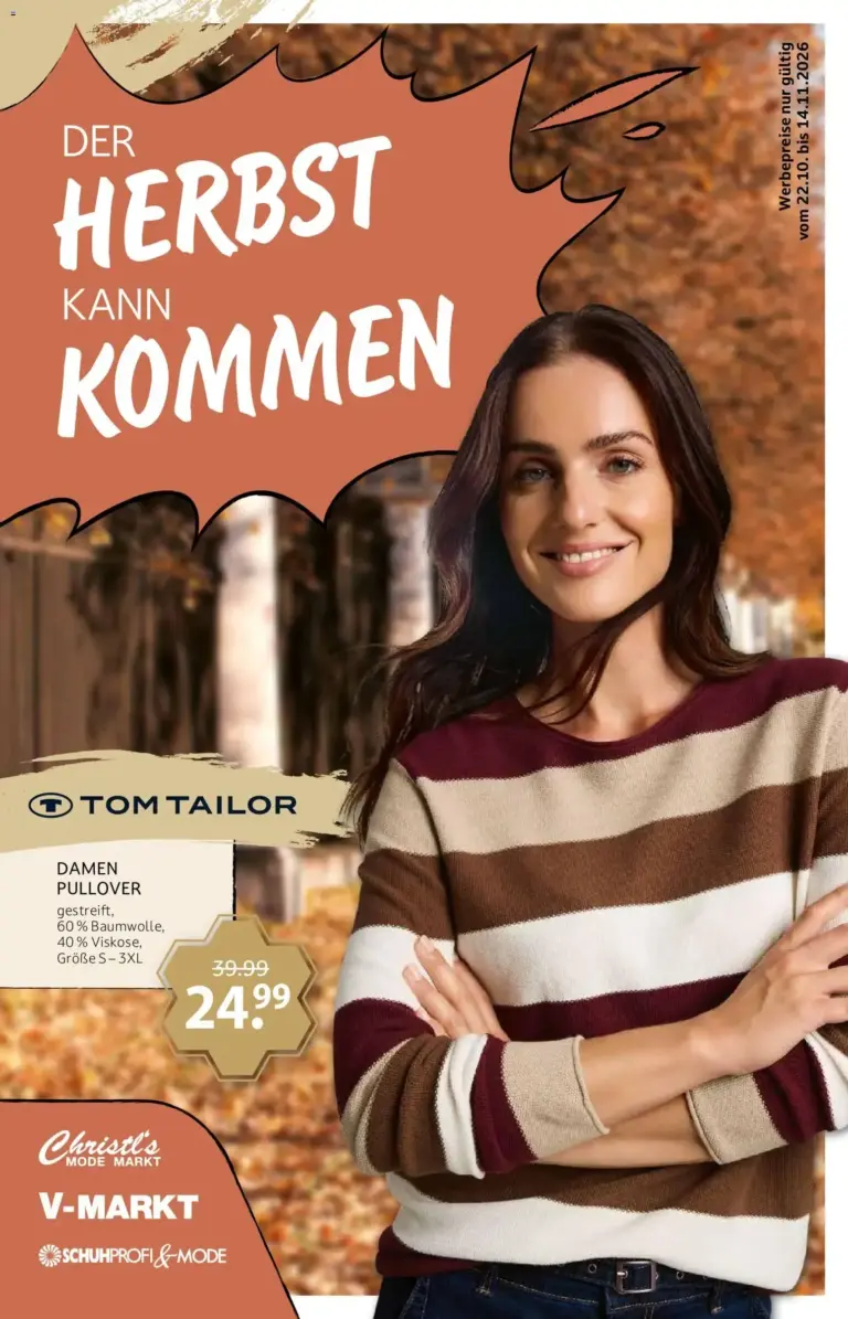 V-Markt Modeprospekt Herbst vom 22.10.2026 bis 14.11.2026