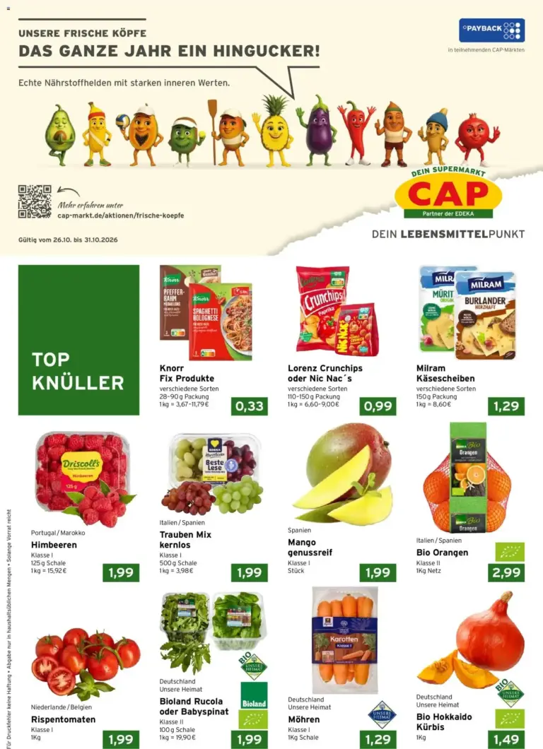CAP Markt Prospekt vom 26.10.2026 bis 31.10.2026