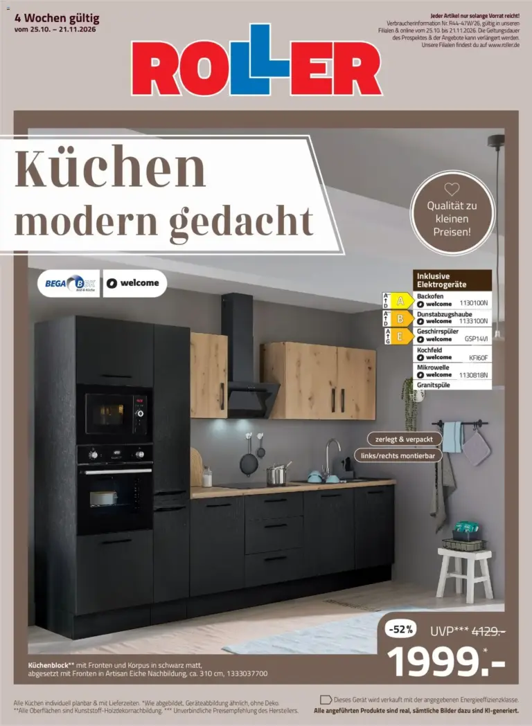 Roller Küchen vom 25.10.2026 bis 21.11.2026
